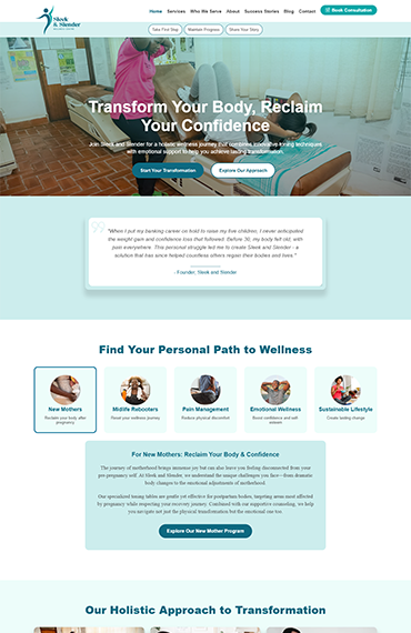 sleekslender-home page